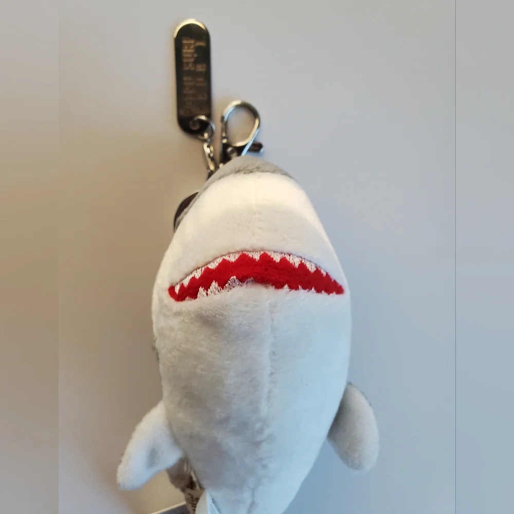 Earth Nymph Shark Plush Keychain Grey & White NWT Rare Gift Purse Hawaii Ocean